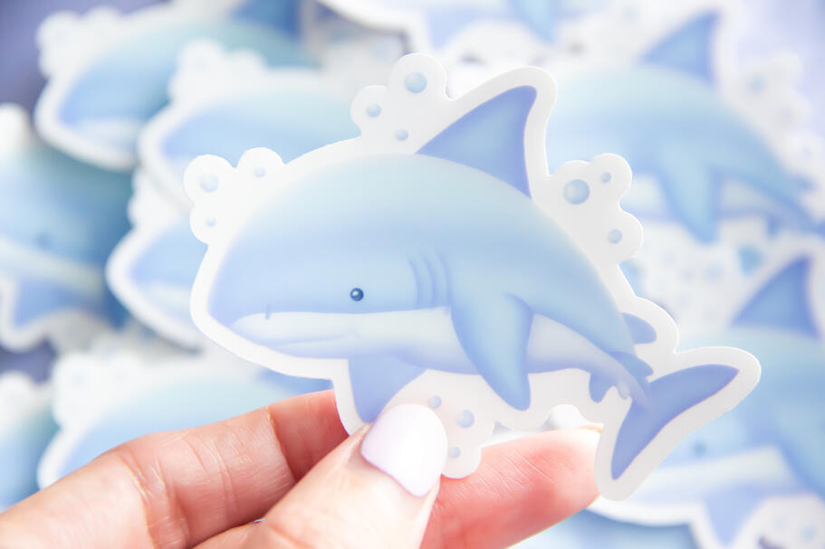Finneas the Shark Sticker